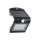 Arandela Solar V LED Preto 1,5W 6500k Com Sensor - DEMI