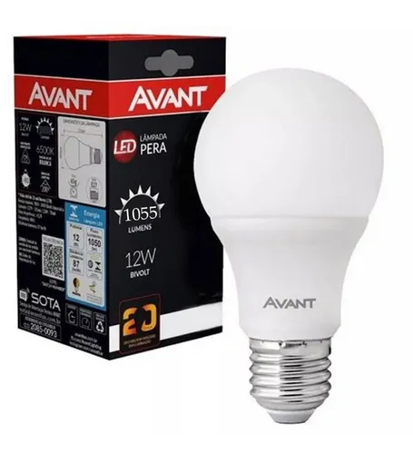 Lâmpada de LED Pera 12W Bivolt BR6500K - Avant