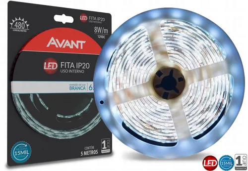 Fita LED 6500K 5M 12V 14,4W/m - Avant