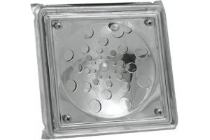 Ralo Quadrado Com  Caixilho 10x10 Inox 430 - Prinox