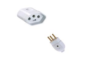 Plug Macho e Femea 2P 10A 57412900 - Tramontina